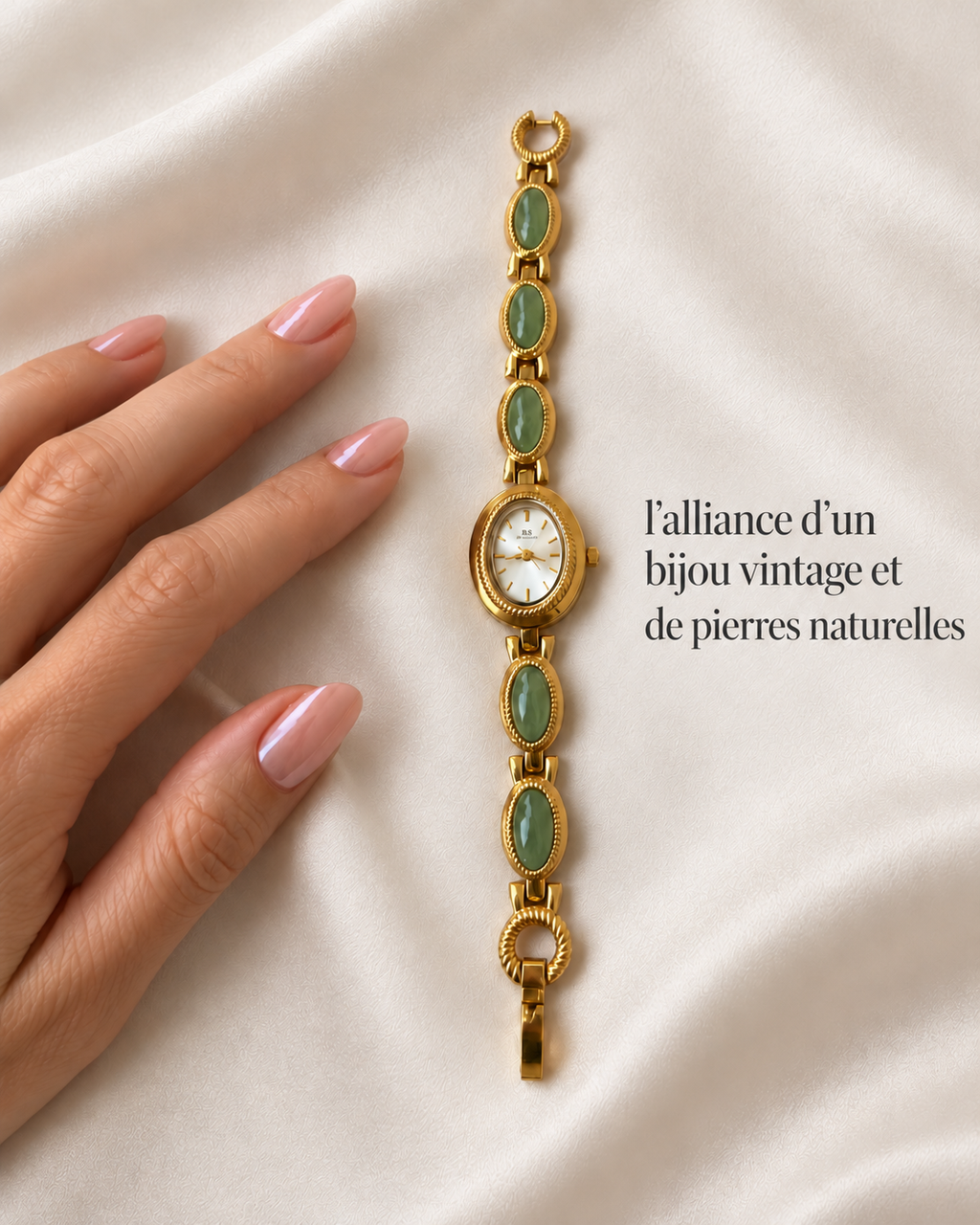 La montre-bijou aux pierres de jade